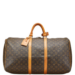 ルイ ヴィトン モノグラム キーポル55 ボストンバッグ M41424 ブラウン PVC レザー レディース LOUIS VUITTON 【中古】