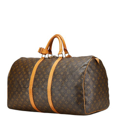 ルイ ヴィトン モノグラム キーポル55 ボストンバッグ M41424 ブラウン PVC レザー レディース LOUIS VUITTON 【中古】