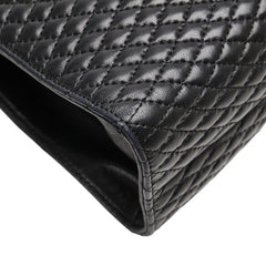 バリー キルティング Bロゴ チェーン ショルダーバッグ ブラック レザー レディース BALLY 【中古】