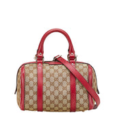 グッチ GGキャンバス ハンドバッグ ショルダーバッグ 2WAY 269876 ベージュ ピンク キャンバス レザー レディース GUCCI 【中古】