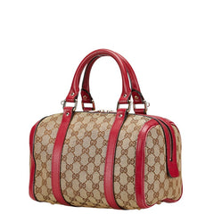グッチ GGキャンバス ハンドバッグ ショルダーバッグ 2WAY 269876 ベージュ ピンク キャンバス レザー レディース GUCCI 【中古】