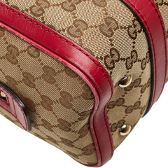 グッチ GGキャンバス ハンドバッグ ショルダーバッグ 2WAY 269876 ベージュ ピンク キャンバス レザー レディース GUCCI 【中古】