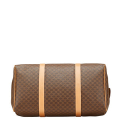 セリーヌ マカダム ボストンバッグ ブラウン PVC レザー レディース CELINE 【中古】