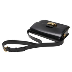 セリーヌ 馬車金具 ショルダーバッグ ブラック レザー レディース CELINE 【中古】