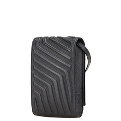 バレンシアガ ロゴ ポシェット フォンケース ブラック レザー レディース BALENCIAGA 【中古】
