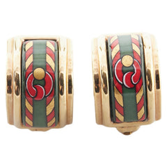 エルメス エマイユ イヤリング ゴールド マルチカラー メッキ レディース HERMES 【中古】