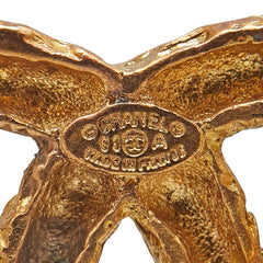 シャネル ヴィンテージ ココマーク ヨウガン 溶岩 ブローチ ゴールド メッキ レディース CHANEL 【中古】