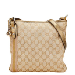 グッチ GGキャンバス シェリー 斜め掛け ショルダーバッグ 144388 ベージュ マルチカラー キャンバス レザー レディース GUCCI 【中古】