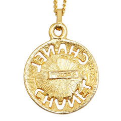 シャネル ロゴ ネックレス ゴールド メッキ フェイクパール レディース CHANEL 【中古】