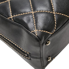 シャネル ワイルドステッチ ハンドバッグ A18121 ブラック カーフレザー レディース CHANEL 【中古】