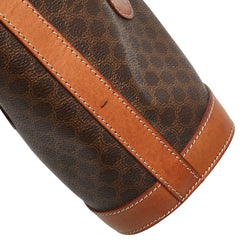 セリーヌ マカダム ハンドバッグ ブラウン PVC レザー レディース CELINE 【中古】