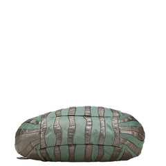 プラダ ハンドバッグ ライトグリーン グレー ナイロン レザー レディース PRADA 【中古】