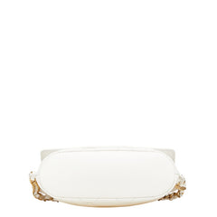 シャネル ココマーク マトラッセ チェーン ショルダーバッグ AS2542 ホワイト カーフレザー レディース CHANEL 【中古】