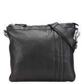 グッチ ショルダーバッグ メッセンジャーバッグ 233329 ブラック レザー レディース GUCCI 【中古】