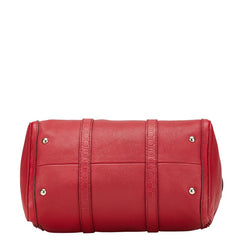 グッチ マイクログッチシマ ハンドバッグ ショルダーバッグ 2WAY 247205 レッド レザー レディース GUCCI 【中古】