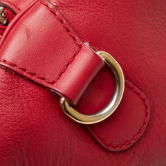 グッチ マイクログッチシマ ハンドバッグ ショルダーバッグ 2WAY 247205 レッド レザー レディース GUCCI 【中古】