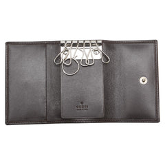 グッチ GGキャンバス シェリーライン キーケース 6連 131928 ベージュ マルチカラー キャンバス レザー レディース GUCCI 【中古】