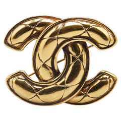 シャネル ココマーク マトラッセ ブローチ ゴールド メッキ レディース CHANEL 【中古】