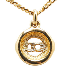 ディオール CDロゴ ネックレス ゴールド メッキ レディース Dior 【中古】