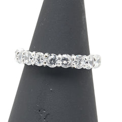 K18WG ホワイトゴールド キュービックジルコニア3.00ct フルエタニティ リング 指輪 レディース 7号 【中古】