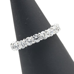 K18WG ホワイトゴールド キュービックジルコニア3.00ct フルエタニティ リング 指輪 レディース 7号 【中古】