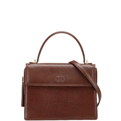 ヴァレンチノ ハンドバッグ ショルダーバッグ 2WAY ブラウン レザー レディース Valentino 【中古】