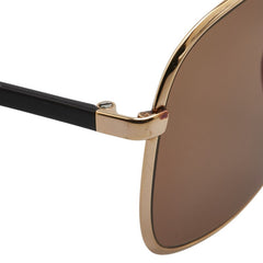 シルエット ティアドロップ サングラス Mod.7009140 ブラウン ゴールド プラスチック メッキ メンズ Silhoette 【中古】