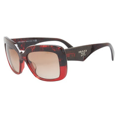 プラダ ロゴ スクエア サングラス レッド プラスチック レディース PRADA 【中古】