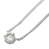 Pt850 プラチナ ダイヤ1.02ct 1P ペンダントネックレス レディース 【中古】