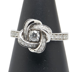 ブシュロン ピヴォワンヌ ソリテール リング 指輪 #56 JSL0010156 K18WG ホワイトゴールド レディース Boucheron 【中古】