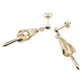 K18YG イエローゴールド スイング スタッド ピアス レディース 【中古】