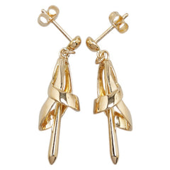 K18YG イエローゴールド スイング スタッド ピアス レディース 【中古】