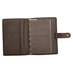 ルイ ヴィトン ダミエ アジェンダPM 手帳カバー R20700 ブラウン PVC レザー レディース LOUIS VUITTON 【中古】