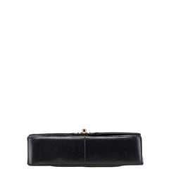 シャネル マトラッセ25 ダブルフラップ ココマーク チェーン ショルダーバッグ ブラック ラムスキン レディース CHANEL 【中古】