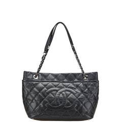 シャネル ココマーク マトラッセ チェーン ハンドバッグ トートバッグ ブラック キャビアスキン レディース CHANEL 【中古】