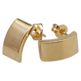 K18YG イエローゴールド プレート スタッズ ピアス レディース 【中古】