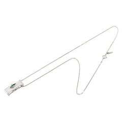 K18WG ホワイトゴールド グリーンガーネット0.44ct ダイヤ0.17ct ペンダントネックレス レディース 【中古】