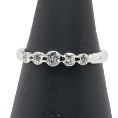Pt900 プラチナ ダイヤ0.30ct リング 指輪 レディース 8号 【中古】
