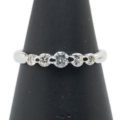 Pt900 プラチナ ダイヤ0.30ct リング 指輪 レディース 8号 【中古】