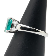 Pt900 プラチナ エメラルド1.93ct ダイヤ0.405ct リング 指輪 レディース 14号 【中古】