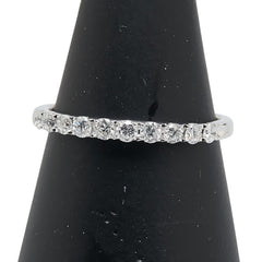 K18WG ホワイトゴールド ダイヤ0.30ct ハーフエタニティ リング 指輪 レディース 11号 【中古】