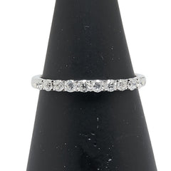 K18WG ホワイトゴールド ダイヤ0.30ct ハーフエタニティ リング 指輪 レディース 11号 【中古】