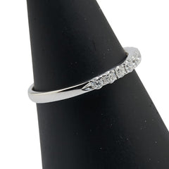 K18WG ホワイトゴールド ダイヤ0.30ct ハーフエタニティ リング 指輪 レディース 11号 【中古】