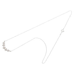 K18WG ホワイトゴールド ダイヤ0.30ct フラワー 花 モチーフ ペンダントネックレス レディース 【中古】