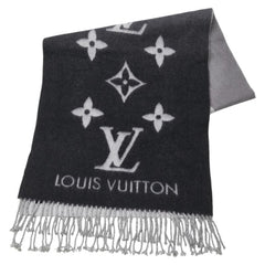 ルイ ヴィトン エシャルプ レイキャビック グラディエント マフラー M76336 グレー カシミヤ レディース LOUIS VUITTON 【中古】