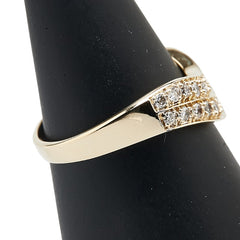 K18YG イエローゴールド ダイヤ0.39ct リング 指輪 レディース 12号 【中古】