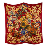 シャネル フラワー 花柄 スカーフ レッド マルチカラー レディース CHANEL 【中古】