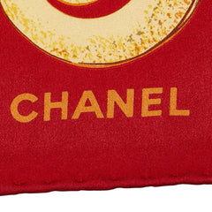 シャネル フラワー 花柄 スカーフ レッド マルチカラー レディース CHANEL 【中古】
