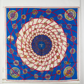 エルメス カレ90 LES FEUX DE L'ESPACE 宇宙の花火 スカーフ ホワイト マルチカラー レディース HERMES 【中古】