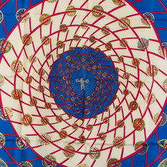 エルメス カレ90 LES FEUX DE L'ESPACE 宇宙の花火 スカーフ ホワイト マルチカラー レディース HERMES 【中古】